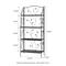 Glitzhome® 4ft. Metal 4-Tiered Rectangular Shelf Stand